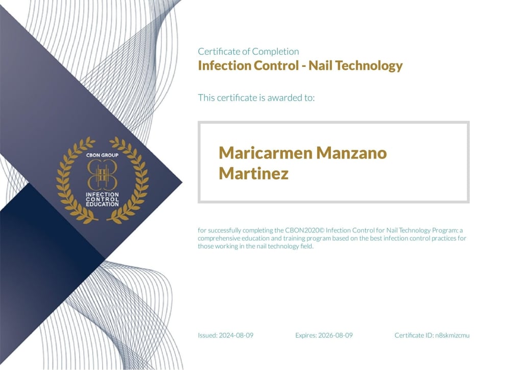 Infection Control Certification - Nail Technology